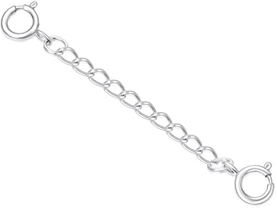 DUGISOWE 10k Real Gold 1/1.5/2/3/4 Necklace Extender Chain, Durable Strong Removable Gold Chain Extender, 10k Gold Adjustable Extension Chain for Necklace Bracelet Anklet (3inch, style 1-white)