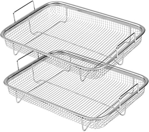 Bumdenuu Fritteusenkorb für Backofen, Grillkorb aus Edelstahl, Korb aus Antihaft, Grillkorb für Fritteusen
