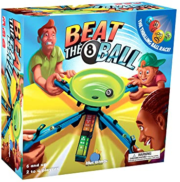 Schlagen Sie das 8-Ball-Action-Fertigkeits-Party-Spiel – Kinder, Familie oder Erwachsene, aktives Partyspiel von Blue Orange Games für 2 bis 4 Spieler, empfohlen ab 6 Jahren