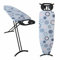YORK Nova Ironing Board with Steam Extraction, Stable and Height Adjustable, Extra Wide for Shirts and Bed Linen, Efficient Ironing, Gearblue