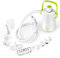 GOPLUS Limpiador de vapor manual de 1000 W, generador de vapor a presión portátil, 300 ml, capacidad de agua, escoba de vapor doméstico, con accesorios(verde)