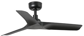 FARO BARCELONA Ventilatore da soffitto HEY S acciaio, ABS nero opaco H: 24,3 cm Ø90 cm