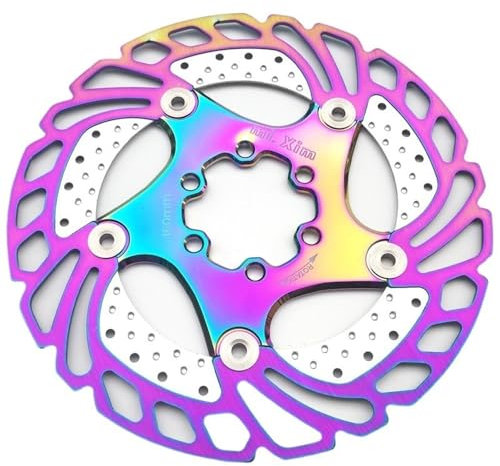 Bremsscheiben Fahrrad Bunte MTB DH Scheibenbremse 140/160/180/203 mm Fahrradkühlung schwimmender Rotor Mountain Road Bike Cool Down Rainbow Ice Rotors Fahrrad Bremsscheibe (Color : 160mm Rainbow)
