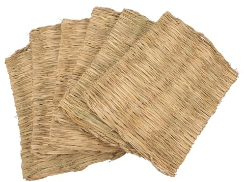 Yardwe 6pcs Egg Mat Grass Pads Chicken Coop Mats Rabbit Hutch Pet Nesting Grass Bed
