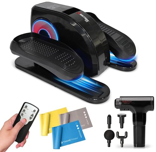 Orbitrek MX Motorised Pedal Exerciser - Mini Cycle Trainer For Elderly, Under Desk Exercise, Exercise Equipment for Home Use & Walking Machine (Orbitrek MX + Muscle Massager)