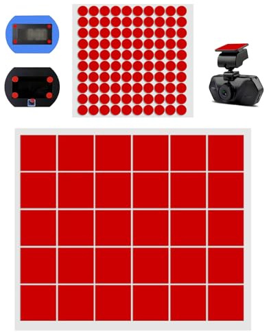 RAOLAWOBA Pack of 130 Adhesive Pads, Double-Sided, Extra Strong, Adhesive Pads for Electronic Parking Meter, Electronic Parking Disc, Double-Sided Special Adhesive for Windscreen (10 mm, 30 mm)