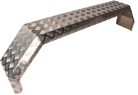 Aanhangwagendirect Tandem Kotflügel - 1400x200x350 mm - Aluminium Riffelblech - 5-kantig