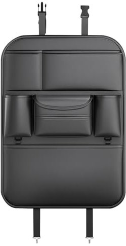 Jvjggag Auto-Rückenlehnen-Organizer, Leder-Aufbewahrungsschutz, Rücksitz-Halter, Tassen- und Taschentuchfächer, Trittmatte und Reisegebrauch, 59 x 42 cm, 1 Stück