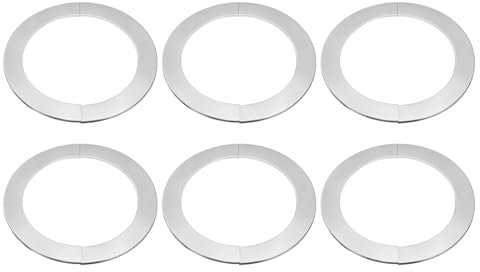 sourcing map 6 bridas divididas de pared de 190 mm, de acero inoxidable, redondas, autoadhesivas, para techo, baño, cocina, inodoro