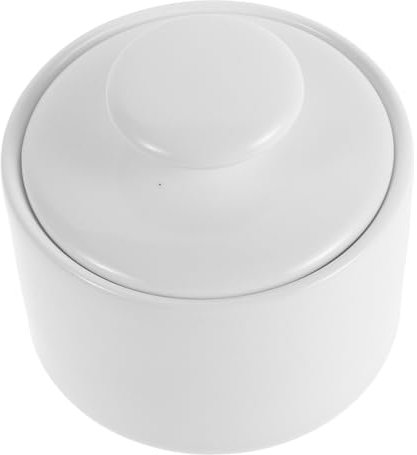 ULTECHNOVO Azucarero de Cerámica white 170ml con Tapa Hermética, Frasco Dispensador para Café y Cereal, Diseño Vintage Compacto para Cocina, Cafetería u Oficina, Tarro Decorativo Funcional