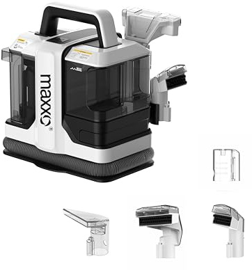 Maxxo SC750W Pulitore Turbo per Tappeti e Tessuti d’Arredo – Potente Pulitore da 750 W per Auto, Divano e Poltrona – Aspiratore Compatto a Umido con Sistema a Doppio Serbatoio e Accessori