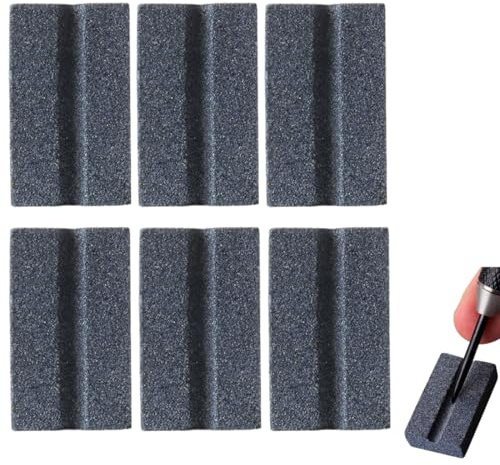 LONZIKP 6er-Set Dart Schleifstein für Metall Darts, Dart Sharpener für Steel Dartpfeile, Dart Zubehör