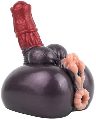 VeyjunsMonster Dildo Masturbator Realistische Taschenmuschi mit Anal Tunnel & Vagina 3D Texturierter Mastubator aus Silikon Sexspielzeug für Männer, Gummi Muschi