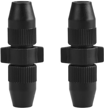 AS Axis Spindleon 2 varillas rectas de pulverización de presión de jardín, conector fijo de doble tuerca para barra recta de pulverización de 8 mm