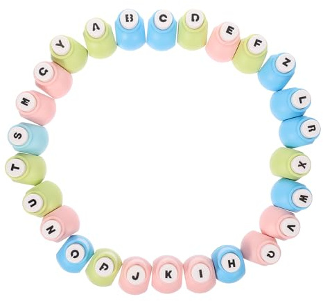 JECOMPRIS Perforadora de Papel Alfabeto 26 Letras para Manualidades Diy, Herramienta Portátil para Scrapbooking y Tarjetas Hechas a Mano, Diseño Compacto y Resistente para Papel, Tela