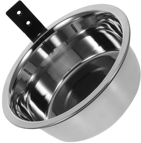 Kichvoe Wall Mounted Raised Dog Bowl Stainless Steel Pet Food and Water Dispenser with Smooth Surface and Easy to Clean Design, Contemporary Simple Style for Comfortable Pet Feeding