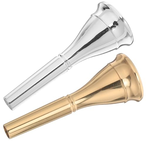 MUSISALY Messing Mundstück 2 Stück für Waldhorn und Tenorhorn Geeignet für Anfänger und Bühnenauftritte mit Dichtem Sitz