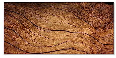 banjado Magnettafel weiß 78 x 37cm / Magnetwand Metall/Magnetpinnwand als Memoboard/Pinnwand Magnettafel Küche, Büro, Kinderzimmer inkl. 4 Magnete & Montageset - Motiv Trockenes Holz