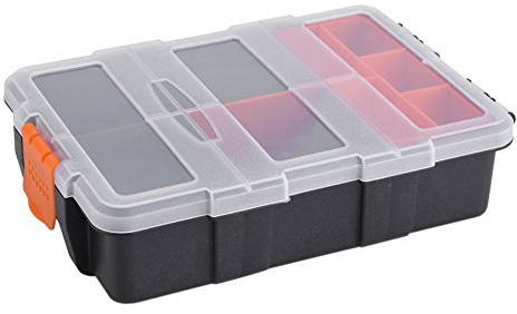 Organizer Box, Two-layer Plastic Heavy-duty Components Storage Case Screw Tool Box Assortment Boxes Small Parts Tool Box