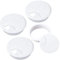 Lanjue 4PCS Desk Grommet, 60mm(2.4inch) White Desk Cable Grommet Cord Plastic PC Computer Wire Hole Cover for Home Office