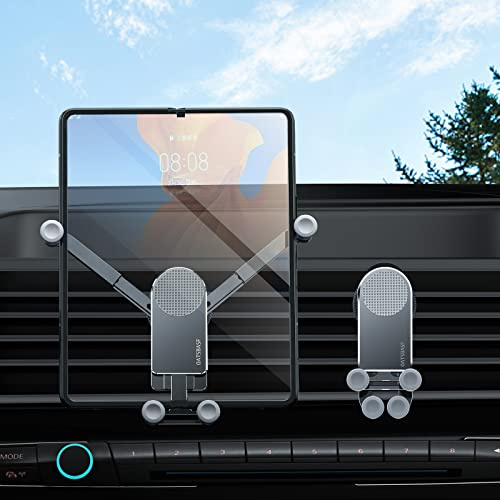 OATSBASF Handyhalterung Auto Handy Halterung Lüftung Schwerkraft Handy Autohalterung KFZ Handyhalter fürs Auto kompatibel mit iPhone 11 12 13 Pro Max, Galaxy S22 S21 S20, Huawei Xiaomi (L-Black)