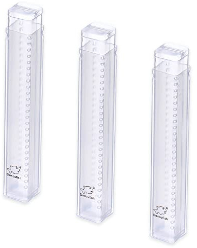 Dakoufish Plastic Straw Carrying Case,3Packs Reusable Collapsible Boxes for 9-13 Inch Straight Drinking Straws Storage Perfect for Travel, Gifts.