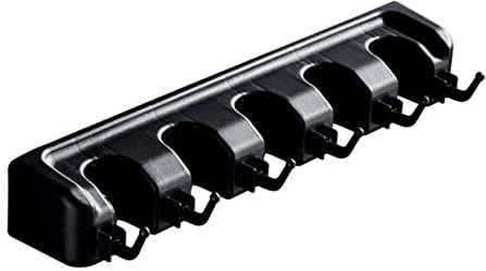 WOONEKY Supporto Per Scopa Portaspazzole Organizer Da Parete Con Posizioni e Ganci Robusto Per Cucina e Garage