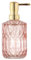 YunNasi Distributeurs de Savon Liquide Rechargeable en Verre pour Détergent à Vaisselle, Lotion de Shampoing, Comptoir de Salle de Bain, Cuisine, Buanderie (Rose)