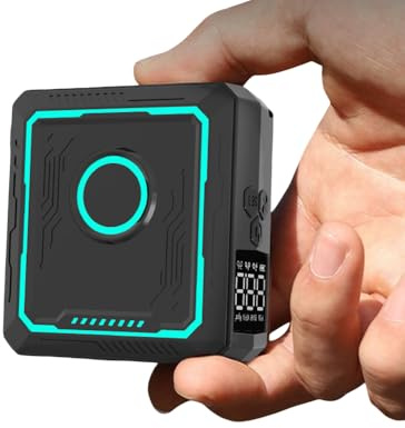 Inflador de neumáticos portátil para coche, bicicleta, moto, eléctrico, 150 PSI, mini compresor de aire digital LED, USB-C, batería recargable | Kit de reparación sin cámara incluido | Bomba