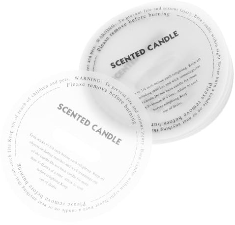 SEWOART 50pcs Round Candle Dustproof Covers Handmade Wax Covers for Candle Making Jars DIY Protection Paper Diameter 5cm for Crafting and Home Use