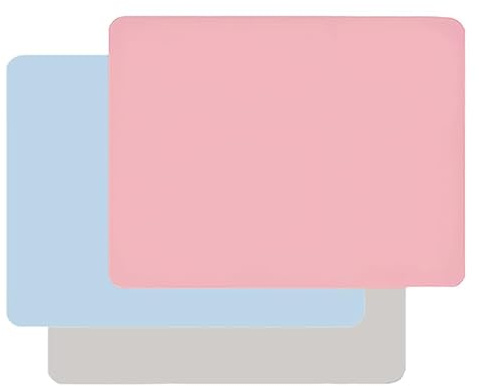 Bastelunterlage, 3 Stück Silikonmatte, Silikon Unterlage Matte Bastelmatte, Antihafte rutschfeste Tischmatte Platzdeckchen für Basteln Resin Handwerk Kinder Malen 30x40 cm