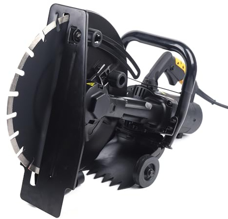 Fresadora de pared con aspiración 2800 W de 14 pulgadas, fresadora ranurada, fresadora ranurada de pared, con corte húmedo y seco, profundidad de corte 2-12 cm