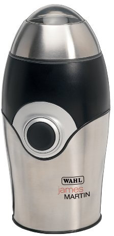 Wahl James Martin ZX595 Mini Grinder, Electric Grinders Ideal for Coffee, Nuts and Spices, Safety Lock-in Lid, Brushed Stainless Steel, 150W, Bullet Design, Corded, Silver, Capacity 70 g