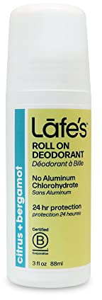 Lafe's Natural Deodorant | 3 ounce Roll-On Aluminum Free Natural Deodorant | Citrus & Bergamot
