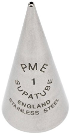 PME ST1 Bocchetta Decorativa Professionale, Acciaio Inossidabile, Argento, 1.72 x 1.72 x 3.5 cm