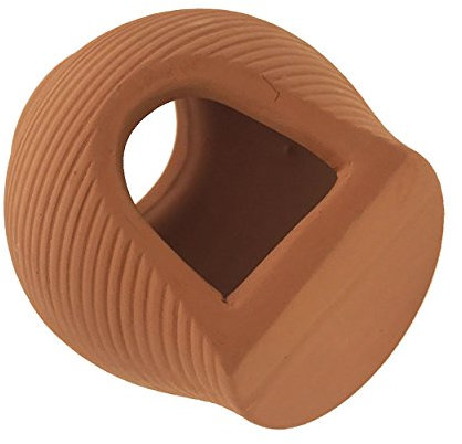 Saim Ceramic Jar Aquarium Decorations Fish Tank Cave Breeding Cones Cave Fish Tank Ornaments for Betta Fish Amano Shrimp Cichlid Bonsai to Play, Hide and Rest Orange