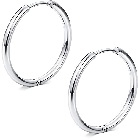 Funseedrr Acero quirúrgico Huggie Bisagra Pendiente Segmento Anillo Aro Mujeres Hombres Joyería Piercing