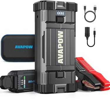AVAPOW Car Jump Starter, 4000A Peak Battery (for All Gas or Up to 10L Diesel), Portable Booster Power Pack, 12V Auto Jump Box with LED Light, USB Quick Charge 3.0