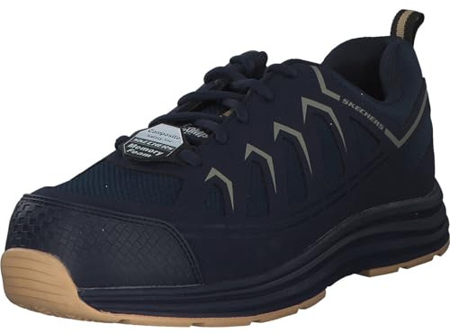 Skechers Malad II ESD - Zapatos de construcción de Punta de Seguridad para Hombre, Navy, 41 EU
