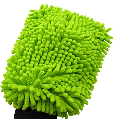 Wash Mitt For Car Microfibre (Cleaning Washing Mitten Dusting Polishing Scrub Chenille)