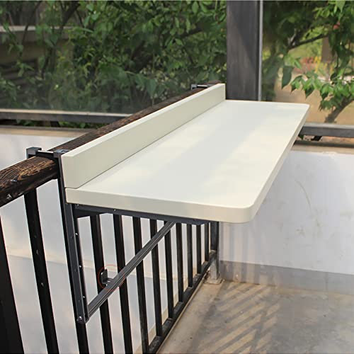 WXZX Outdoor Balkonhängetisch Balkontisch Zum Einhängen Klapptisch Kleiner Balkon Hängetisch Klappbar Tisch,5-Fach Höhenverstellbar,witterungsbeständig,Terrassentisch Gartentisch