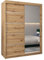 MEBLE KRYSPOL Kleiderschrank mit Spiegel Verona 2 - Garderobenschrank - Schrank Schlafzimmer - Mehrzweckschrank Zwei Schiebetüren - Regalen - Flur Möbel - Kleiderstange Schrank - Allzweckschrank