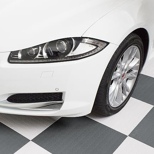 SOGI PAV-02-GR Kit piastrelle in PVC per pavimento officina, garage - 50x50 cm - 1 mq - 10 mq - 50 mq - 100 mq - colore grigio (1 mq = 4 piastrelle)