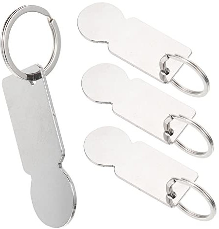 MAGICLULU 4pièces Porte-clés pour Jeton De Chariot Pendentif pour Retirer Le Chariot Jeton Fournitures pour Porte-clés Métal pour Ouvre-Caddie Portable
