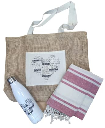 loseventosdelatata Einkaufstasche, Strandtasche, Geschenk für Lehrer, originelle Geschenke für Lehrer (Packung mit Tasche + Flasche + Pareo)