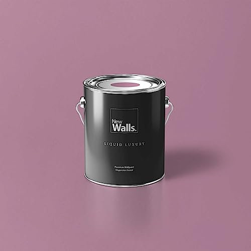 New Walls Premium Wandfarbe Pink, Flieder Liquid Luxury Dispersionsfarbe für Innenräume – 2,5 L
