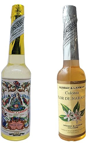 Pack de 1 Agua colonia de Flor de Naranja + 1 Agua Florida Peruana | Set de Fragancias de Flor de Naranja y Florida de 221 ml y 270 ml | Experiencia Aromática Doble