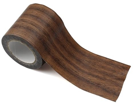 Zfseyuh Nastro Adesivo Color Legno Marrone per Mobili e Pavimenti - Riparazione Effetto Legno 5,7 cm x 4,57 m (Marrone Scuro)