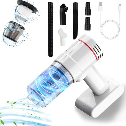 LIKE SHOW Aspirateur à Main,19000PA Aspirateur Voiture Puissant sans Fil, Rechargeable Mini Portable Aspirateur Batterie, 120W Aspirateur Main Humide et Sec pour la Maison, la Voiture
