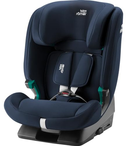 BRITAX RÖMER Convertible car seat EVOLVAFIX, with ISOFIX, for Children from 76-150 cm (i-Size), 15 Months - 12 Years, Night Blue